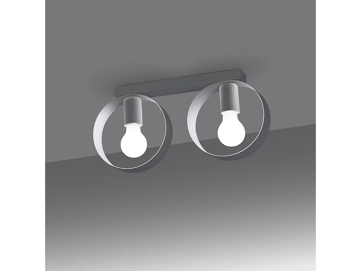 Plafondlampen Titran Modern Van  - 2 Lichtbronnen - L.40 X H.20 Cm - Wit