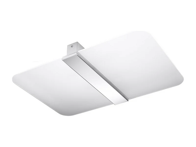 Sollux Lighting Azalia Plafonnier décoratif affleurant, blanc, chrome, 2x G9