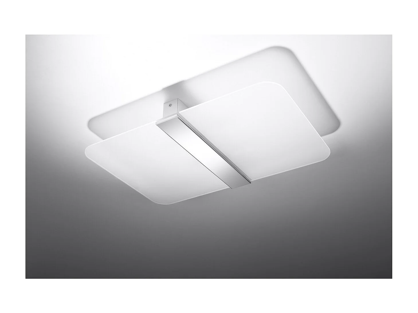 Sollux Lighting Azalia Plafonnier décoratif affleurant, blanc, chrome, 2x G9