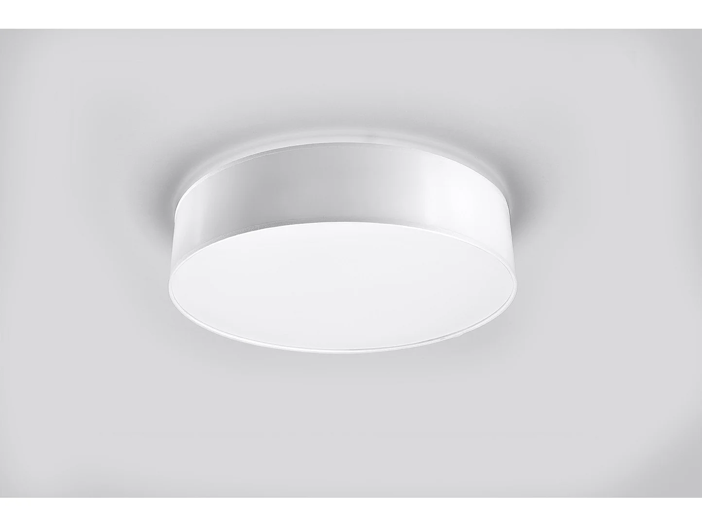 Plafondlampen Arena Minimalistisch Van  - 1 Lichtbronnen - L.25 X H.11 Cm - Wit