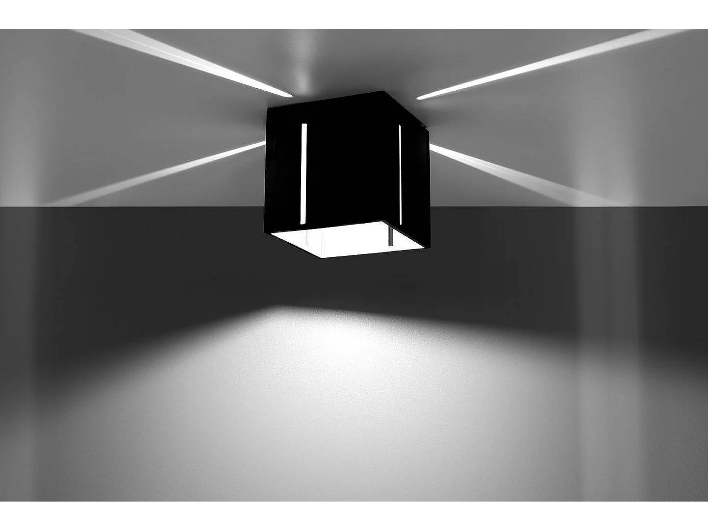 Sollux PIXAR Plafonnier affleurant à 1 lumière, noir, G9