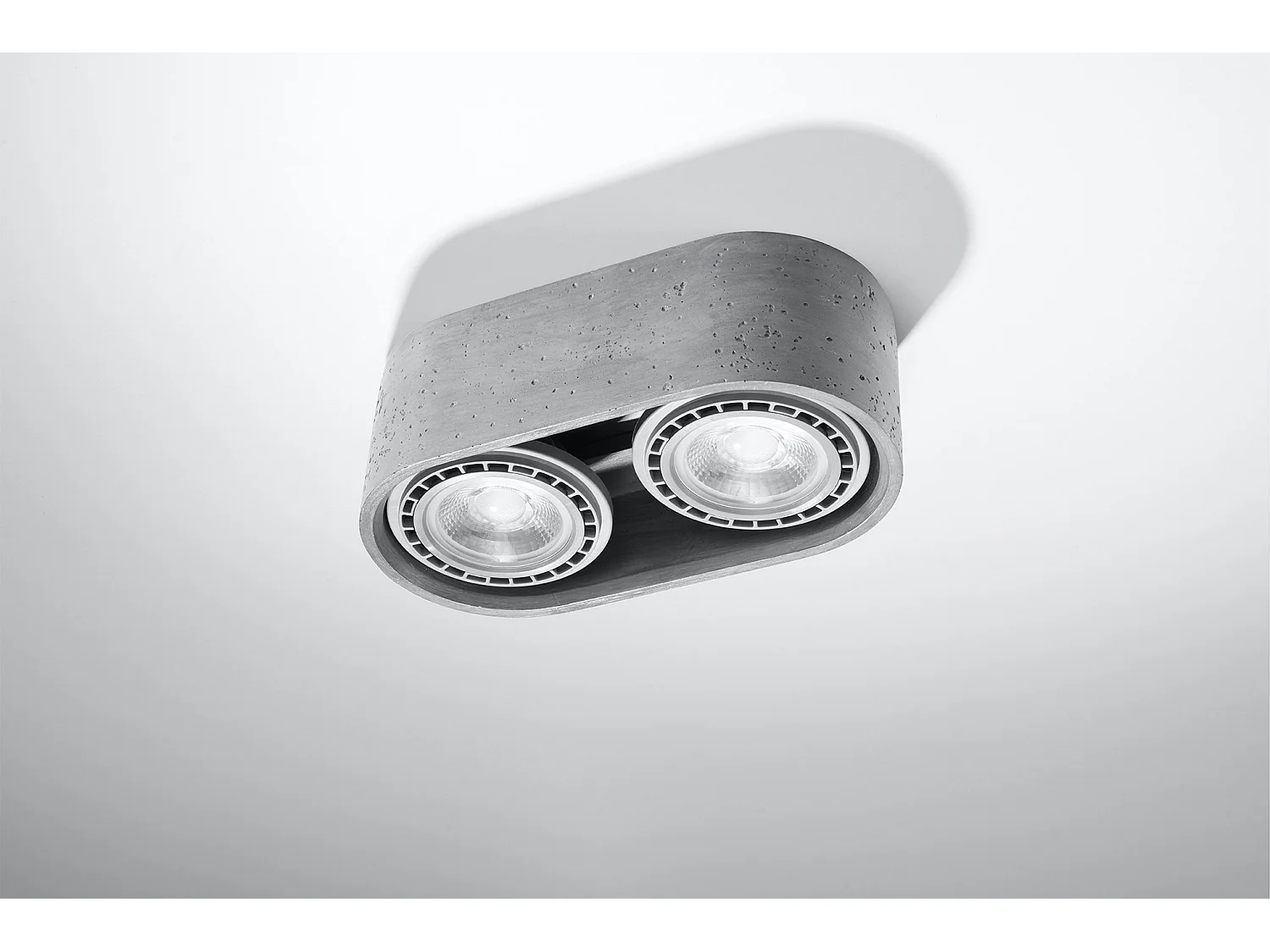 Surface Mounted Twin Abwärtsstrahlers Oval Grey GU10 Aufbau-Doppel-Abwärtsstrahlers Oval Grey GU10