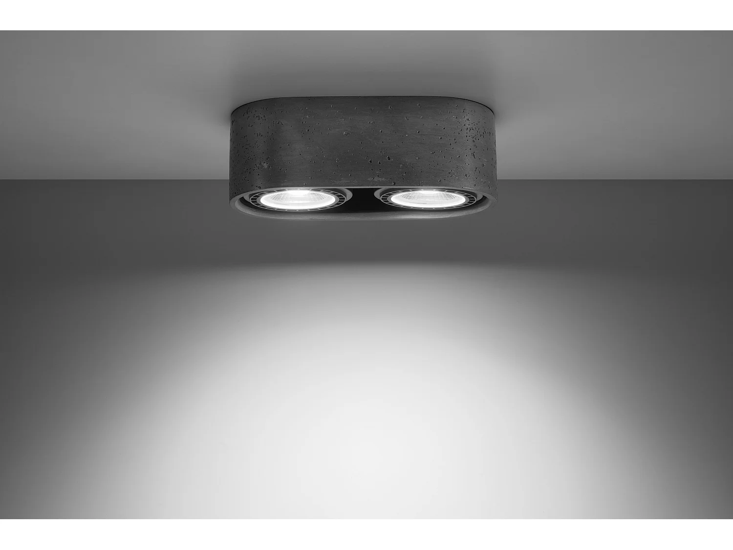 Surface Mounted Twin Abwärtsstrahlers Oval Grey GU10 Aufbau-Doppel-Abwärtsstrahlers Oval Grey GU10