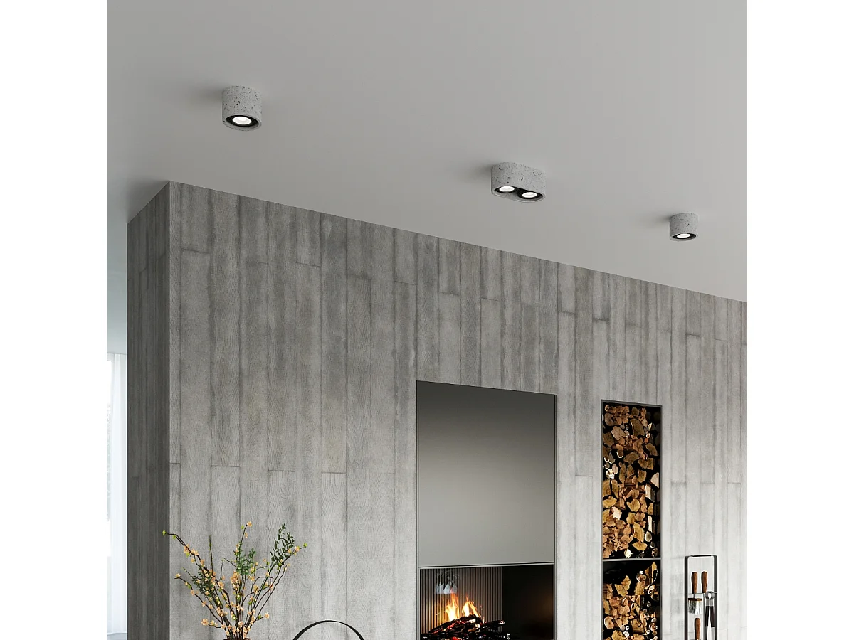 Sollux BASIC Downlights doubles montés en surface Oval Grey GU10