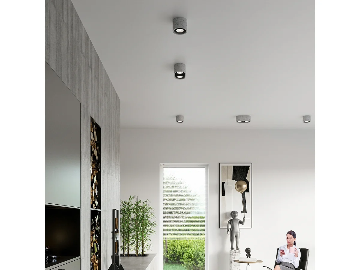 Sollux BASIC Downlights doubles montés en surface Oval Grey GU10