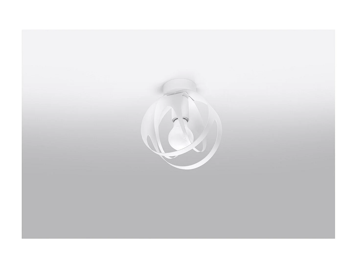 Plafony Nowoczesny Tulos, Stal - 1 Źródło - L.16 X H.21 Cm - Biały