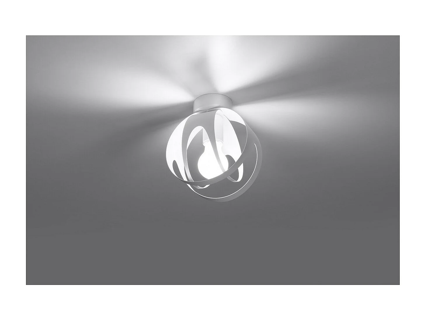 Plafony Nowoczesny Tulos, Stal - 1 Źródło - L.16 X H.21 Cm - Biały