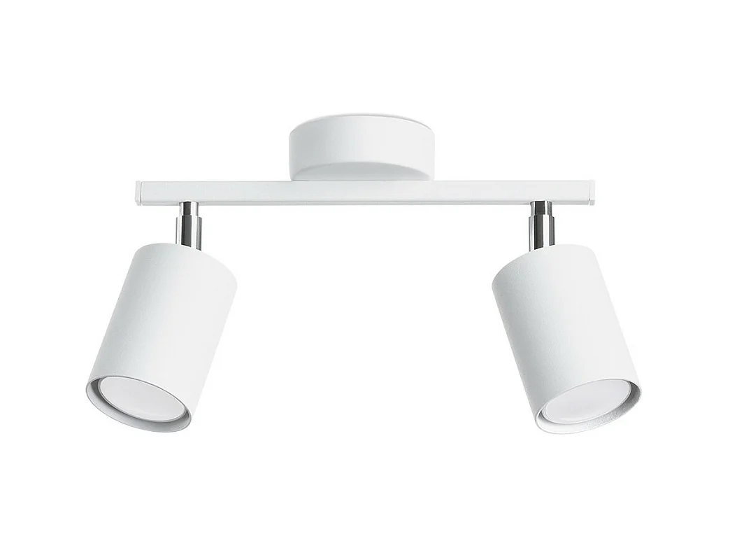 Plafondlampen Lemmi Minimalistisch Van  - 2 Lichtbronnen - L.26 X H.20 Cm - Wit
