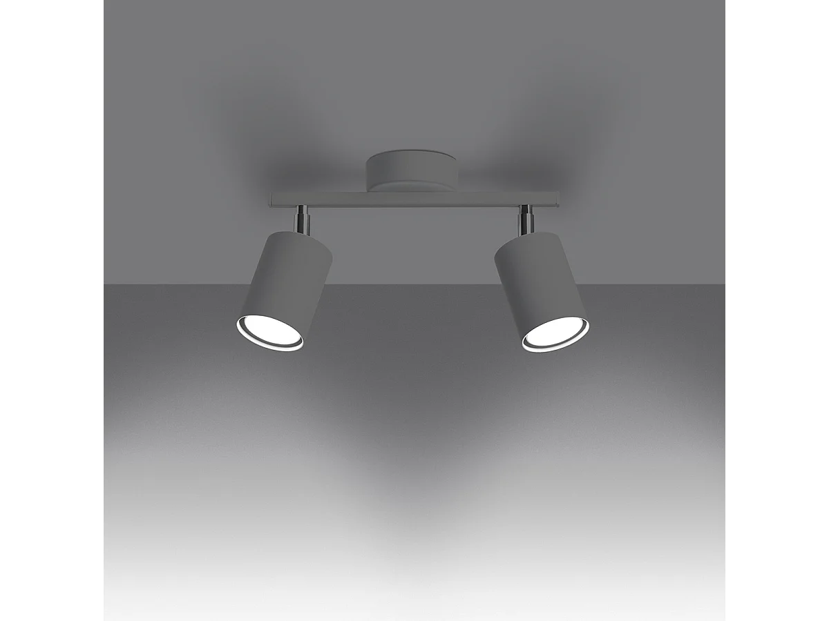 Plafondlampen Lemmi Minimalistisch Van  - 2 Lichtbronnen - L.26 X H.20 Cm - Wit