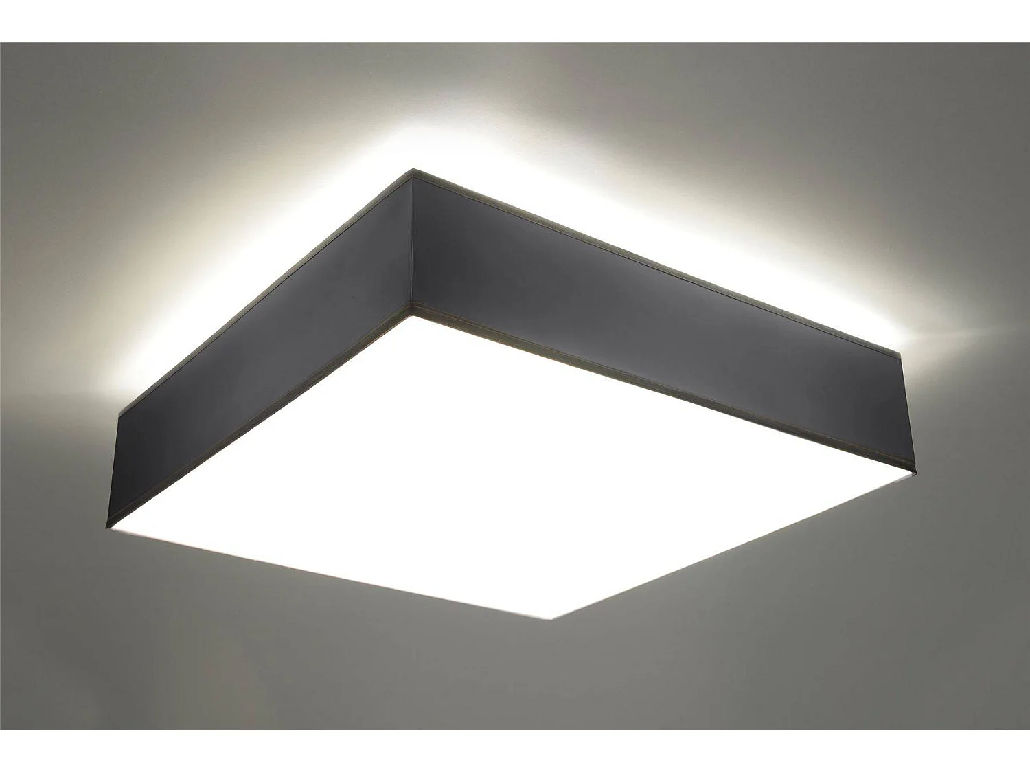 Sollux HORUS - Lámpara de techo cuadrada a ras de suelo 3 luces Plata, E27