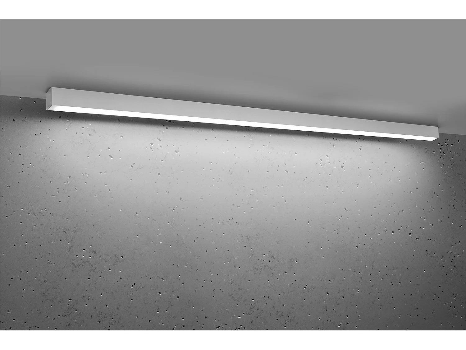Luminárias De Teto Pinne Minimalista, Alumínio - 1 Lichtbronnen - L.150 X H.6 Cm - Branco