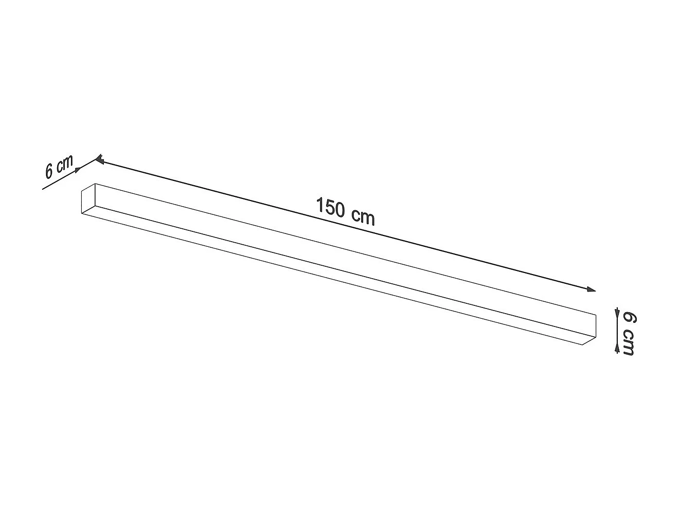 Integrated LED  145cm Linear Flush licht Black 4000K Integriertes LED 145cm Lineares Unterputzlicht Schwarz 4000K