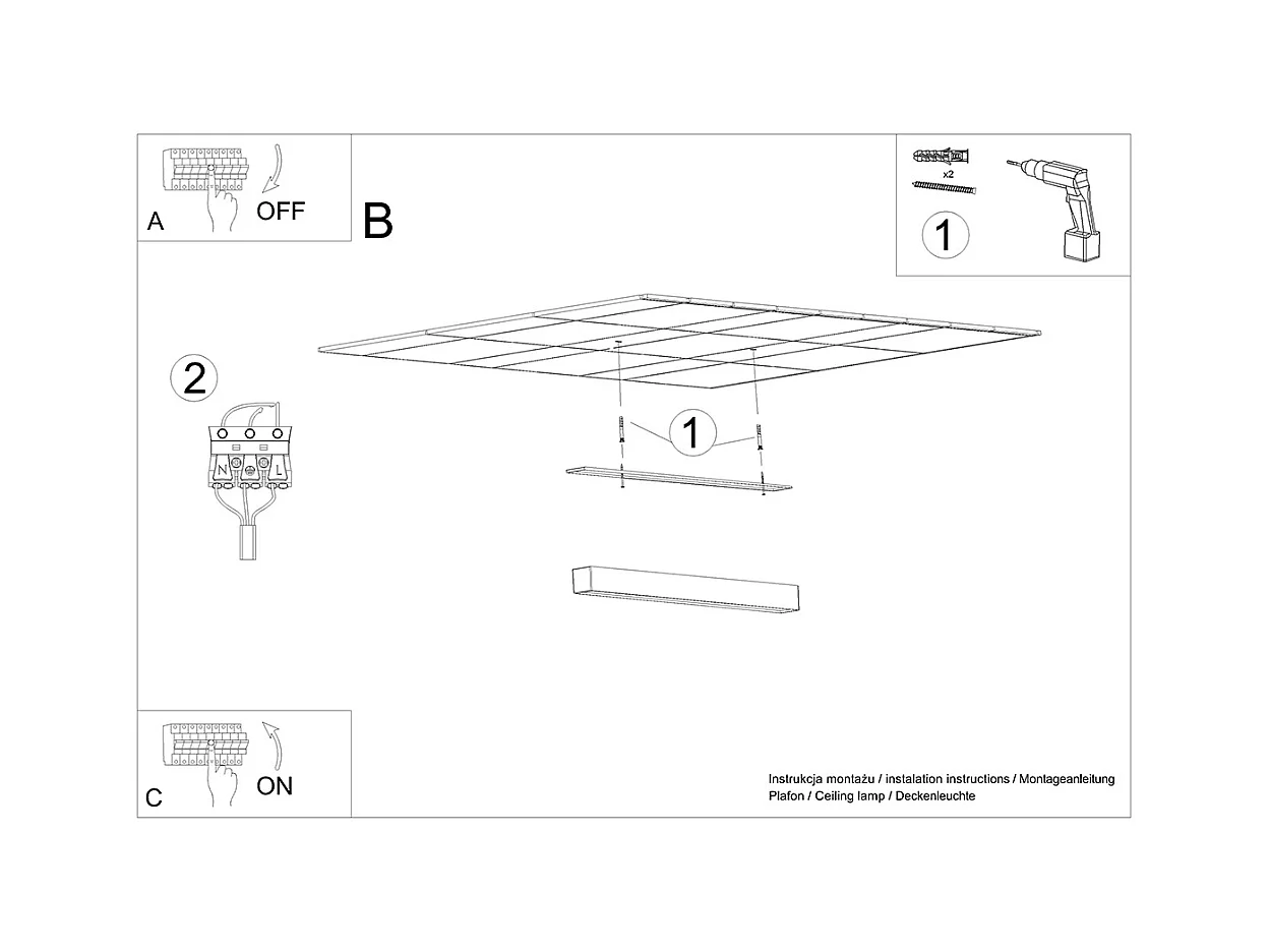 Integrated LED  145cm Linear Flush licht Black 4000K Integriertes LED 145cm Lineares Unterputzlicht Schwarz 4000K