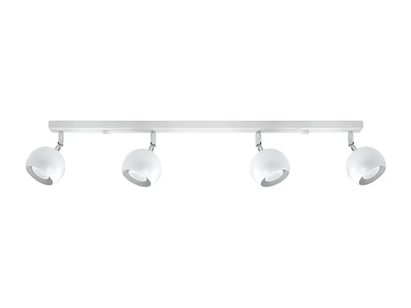 Plafondlampen Oculare Modern Van  - 4 Lichtbronnen - L.80 X H.16 Cm - Wit