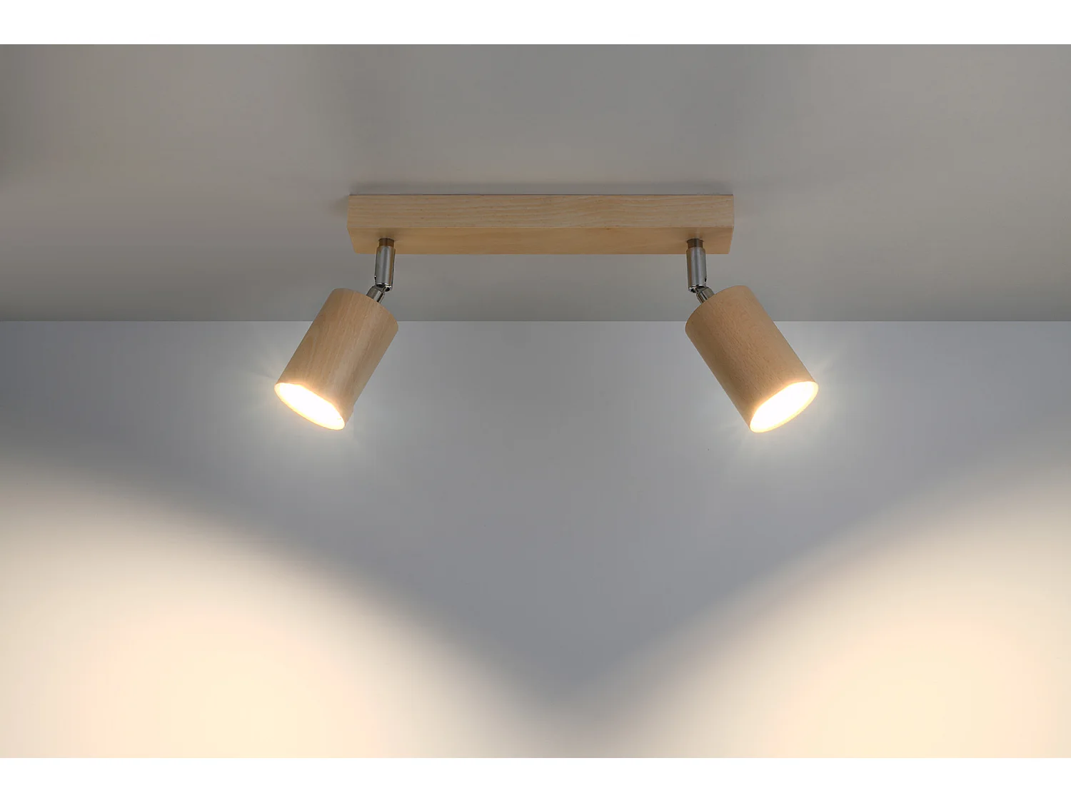 Twin Strahler Flush licht Natural Wood GU10 Twin Strahler Flächenbündig Naturholz GU10