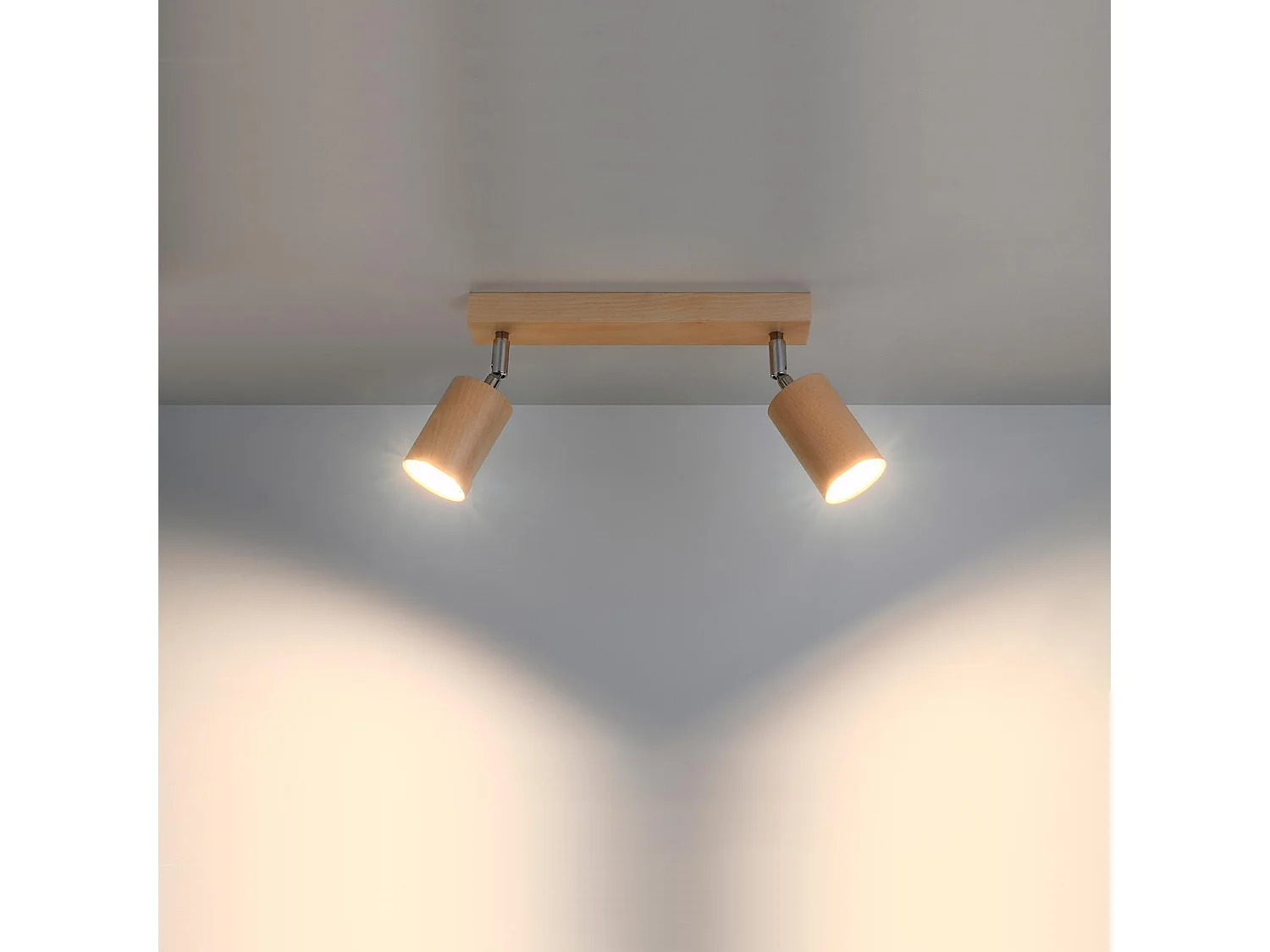 Twin Strahler Flush licht Natural Wood GU10 Twin Strahler Flächenbündig Naturholz GU10