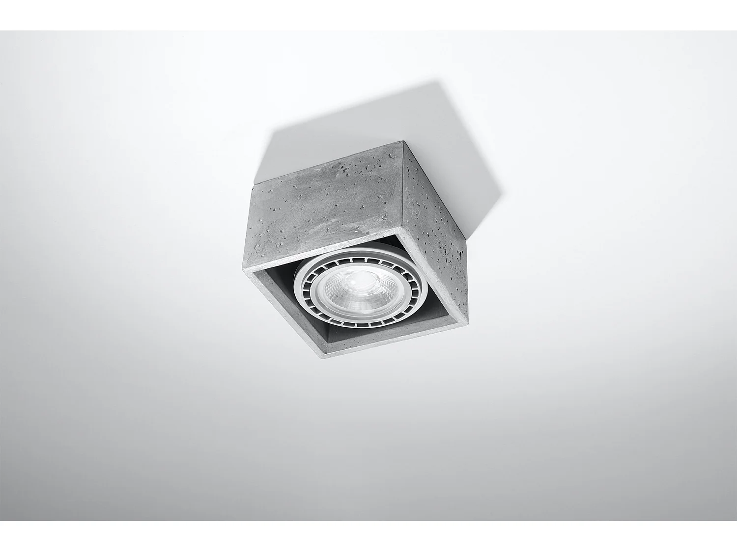 Sollux QUATRO Downlights à encastrer Square Flush Gris Clair GU10