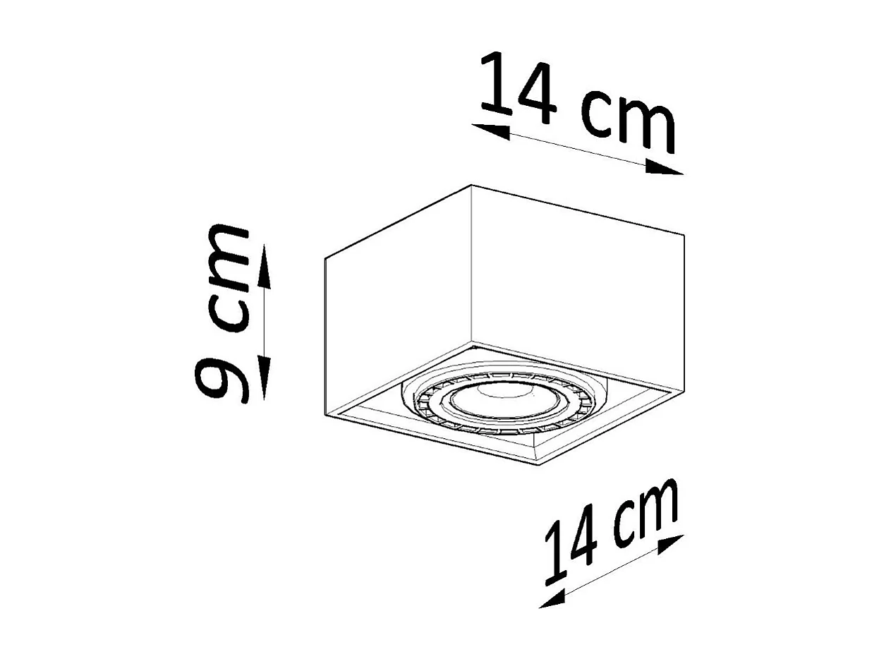 Sollux QUATRO Downlights à encastrer Square Flush Gris Clair GU10