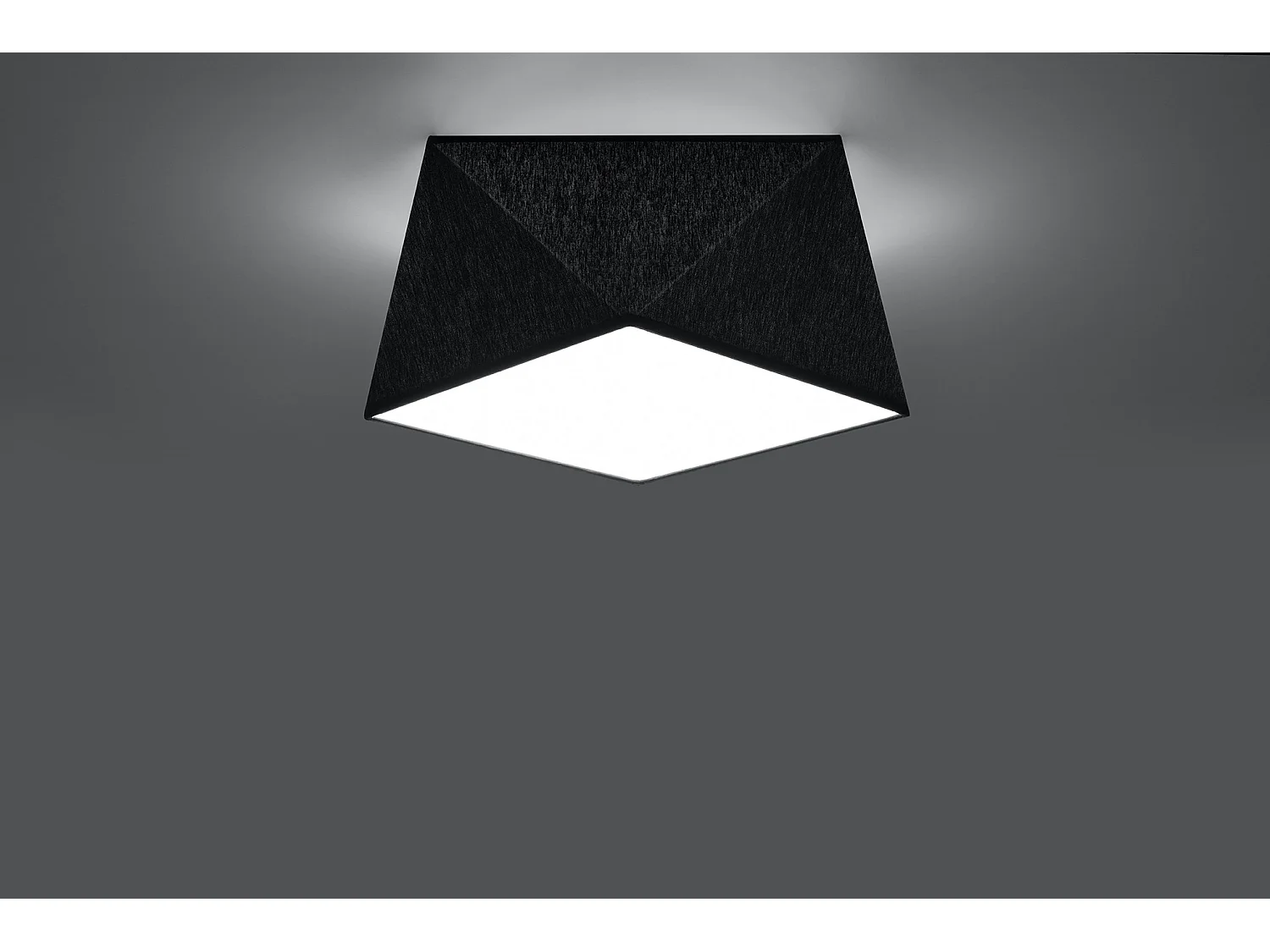 Sollux HEXA Plafonniers Plafonniers Flush Light Noir E27