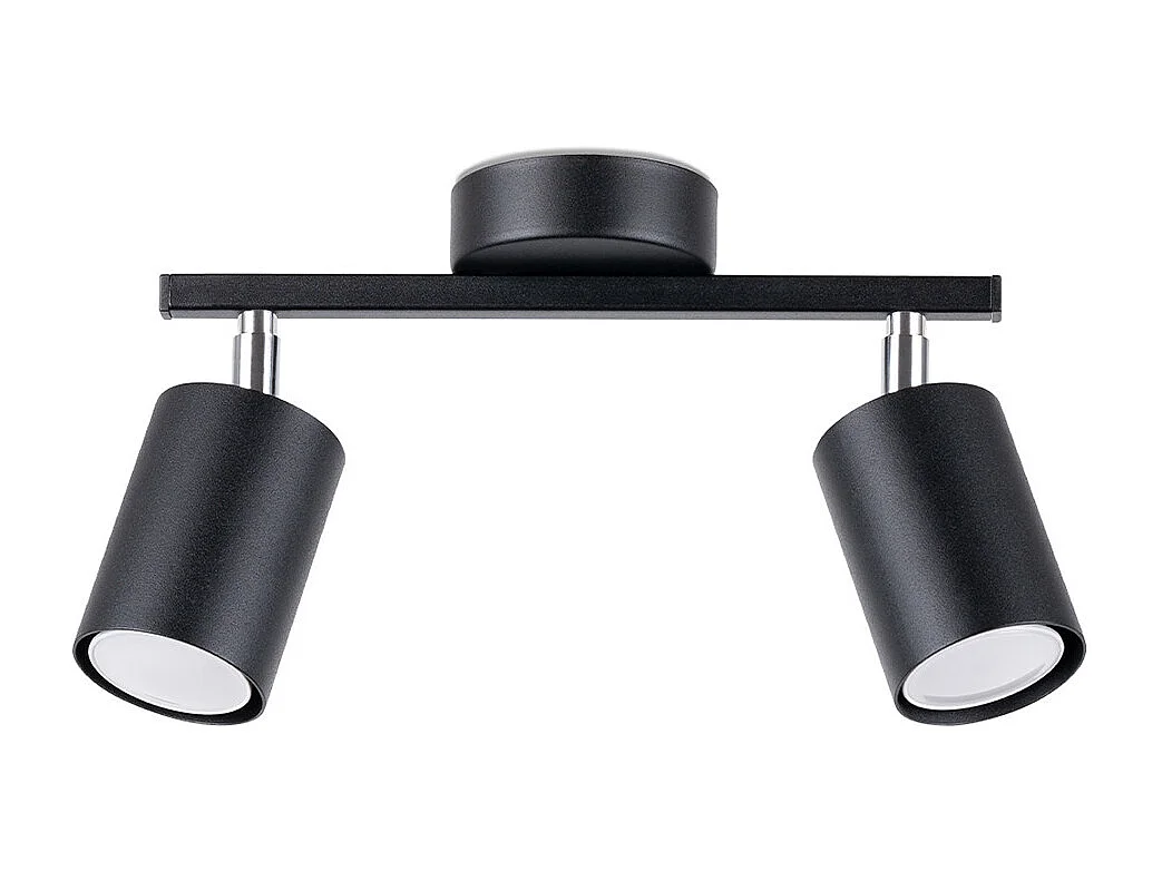 Plafondlampen Lemmi Minimalistisch Van  - 2 Lichtbronnen - L.26 X H.20 Cm - Zwart