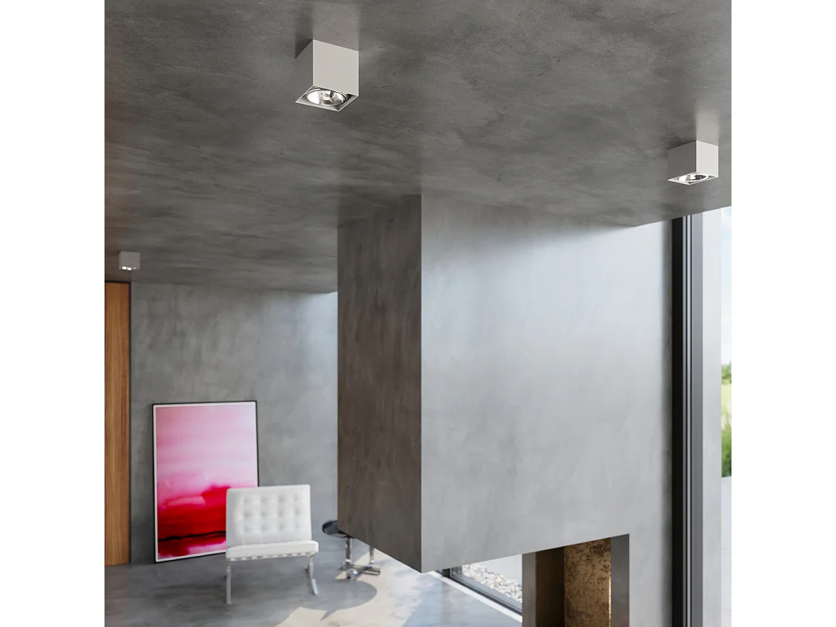 Sollux BLAKE Downlights à encastrer Square Flush Gris Clair GU10