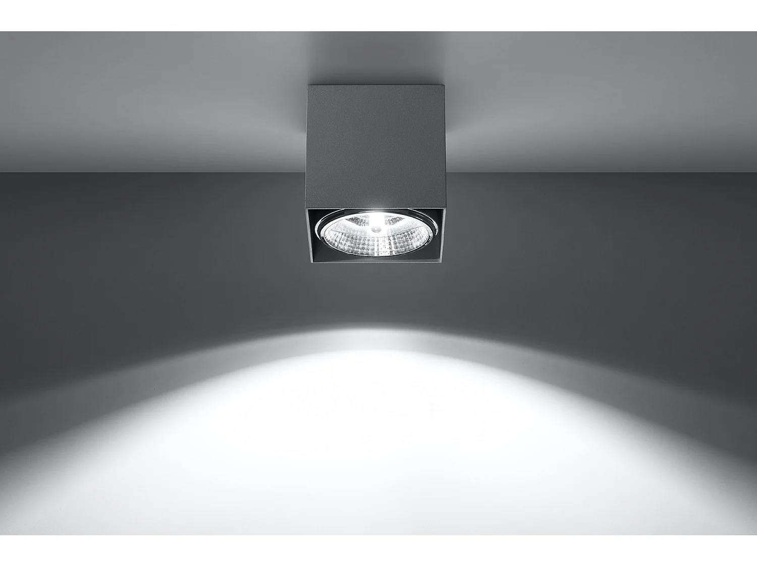Sollux BLAKE Downlights à encastrer Square Flush Gris Clair GU10