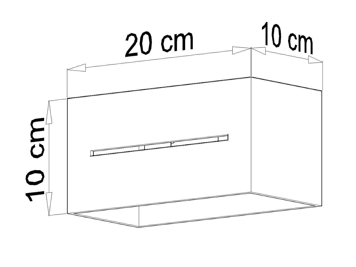 Lampada da soffitto LOBO moderno di alluminio - 2 sorgenti luminose - L.20 x A.10 cm - grigio