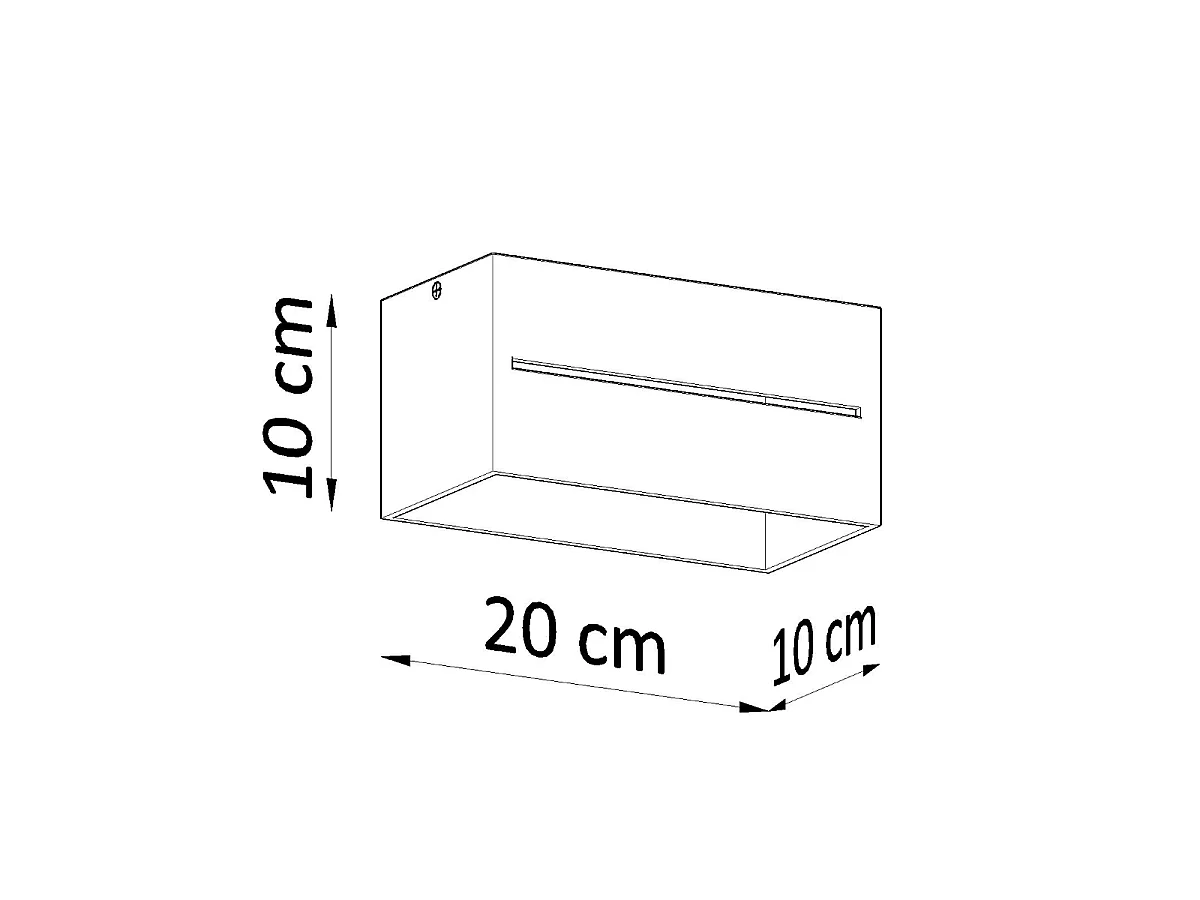 Lampada da soffitto LOBO moderno di alluminio - 2 sorgenti luminose - L.20 x A.10 cm - grigio