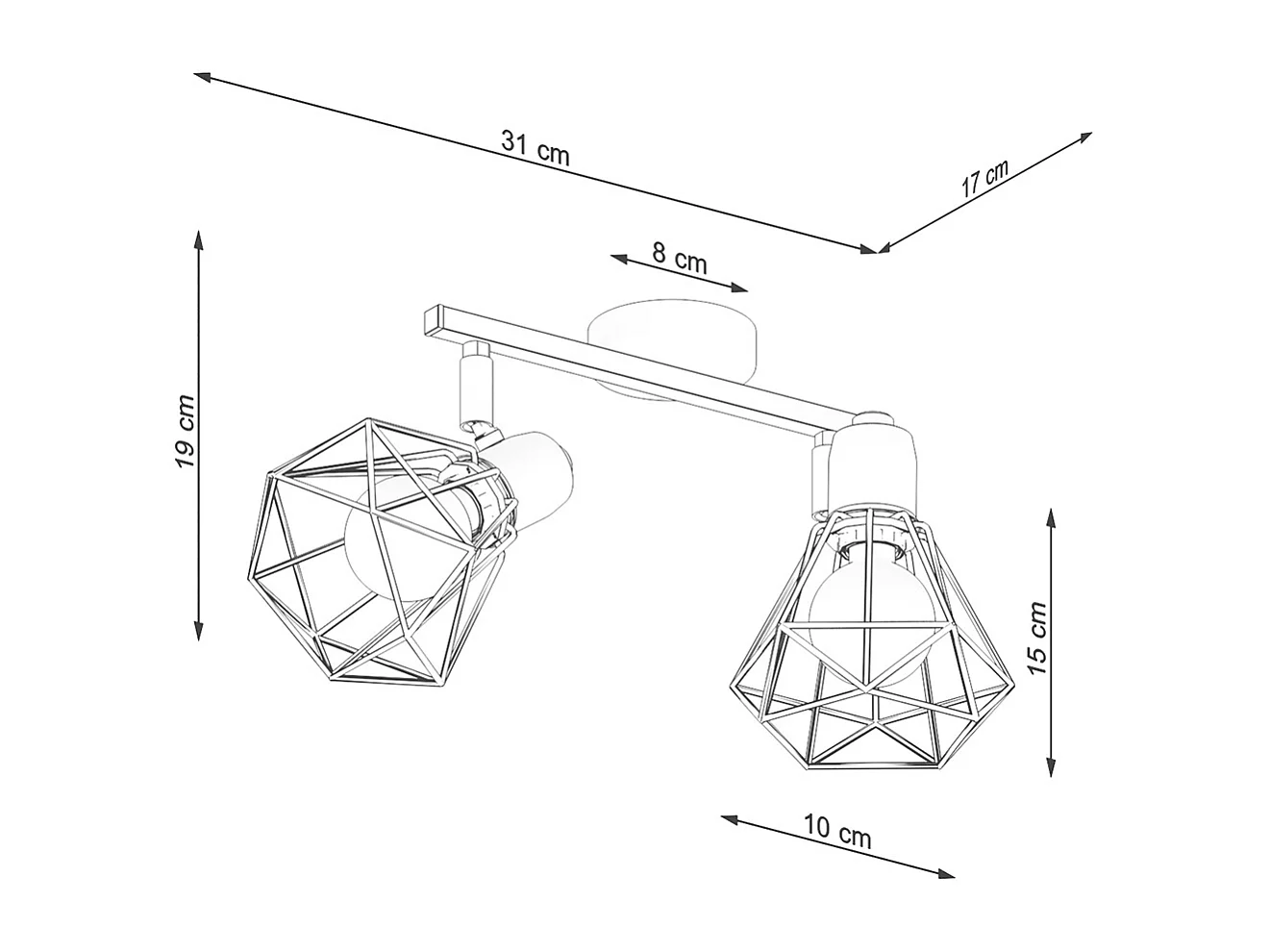 Plafondlampen Artemis Modern Van  - 2 Lichtbronnen - L.31 X H.19 Cm - Wit