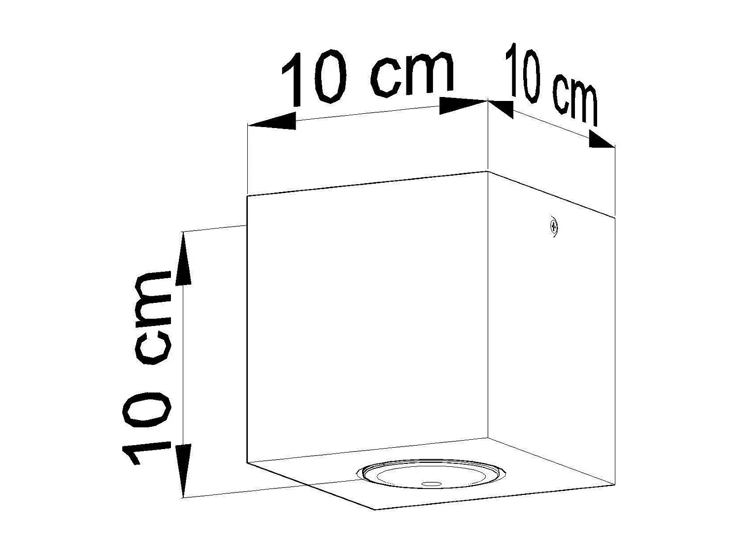 Sollux QUAD - 1 faretto da incasso a soffitto bianco sporco, GU10