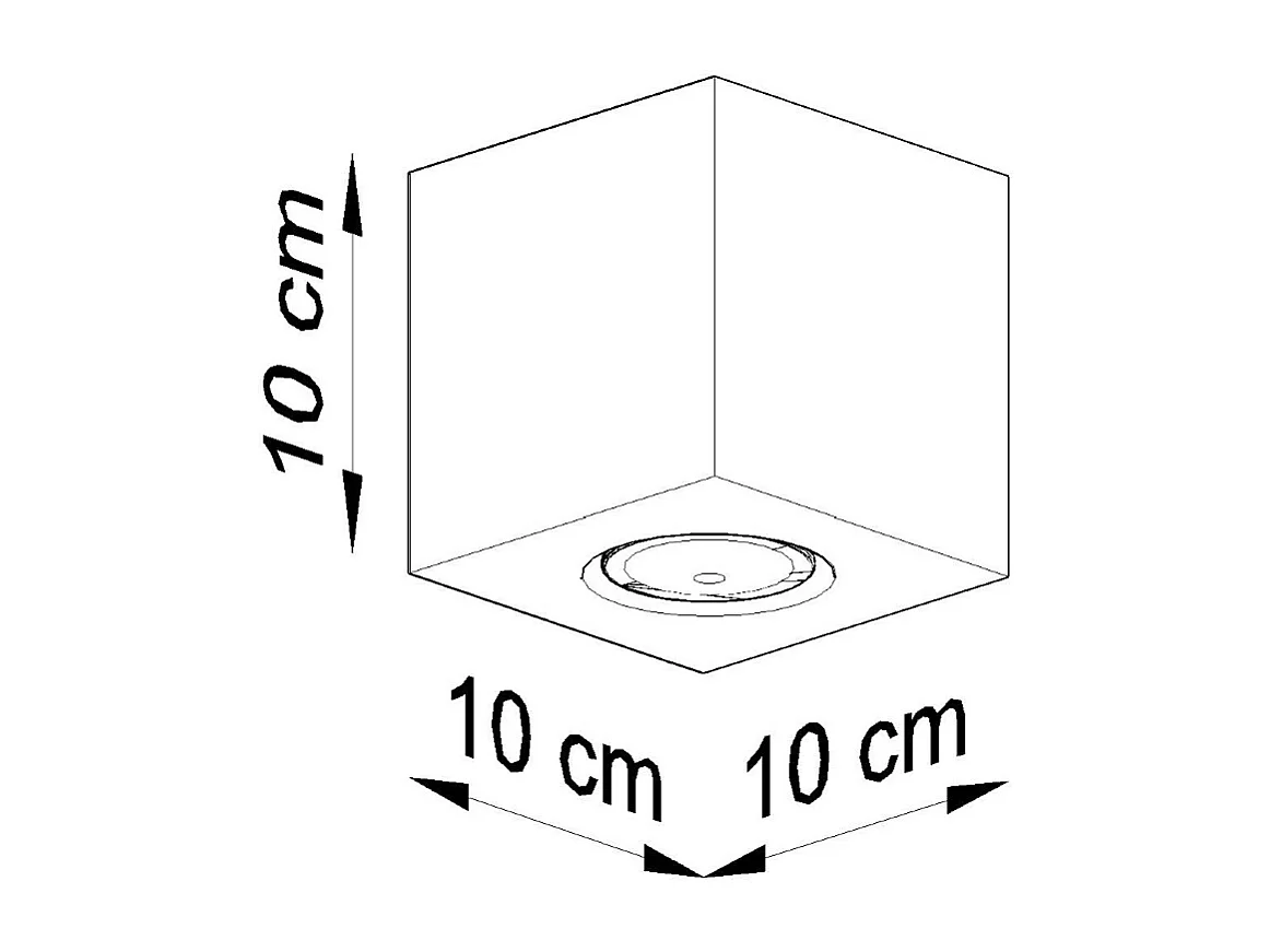 Sollux QUAD - 1 faretto da incasso a soffitto bianco sporco, GU10