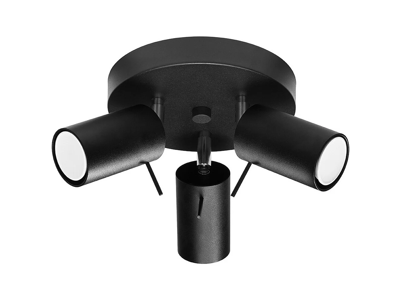 Sollux Lighting Ring Grappes de spots de plafond, noir, 3x GU10