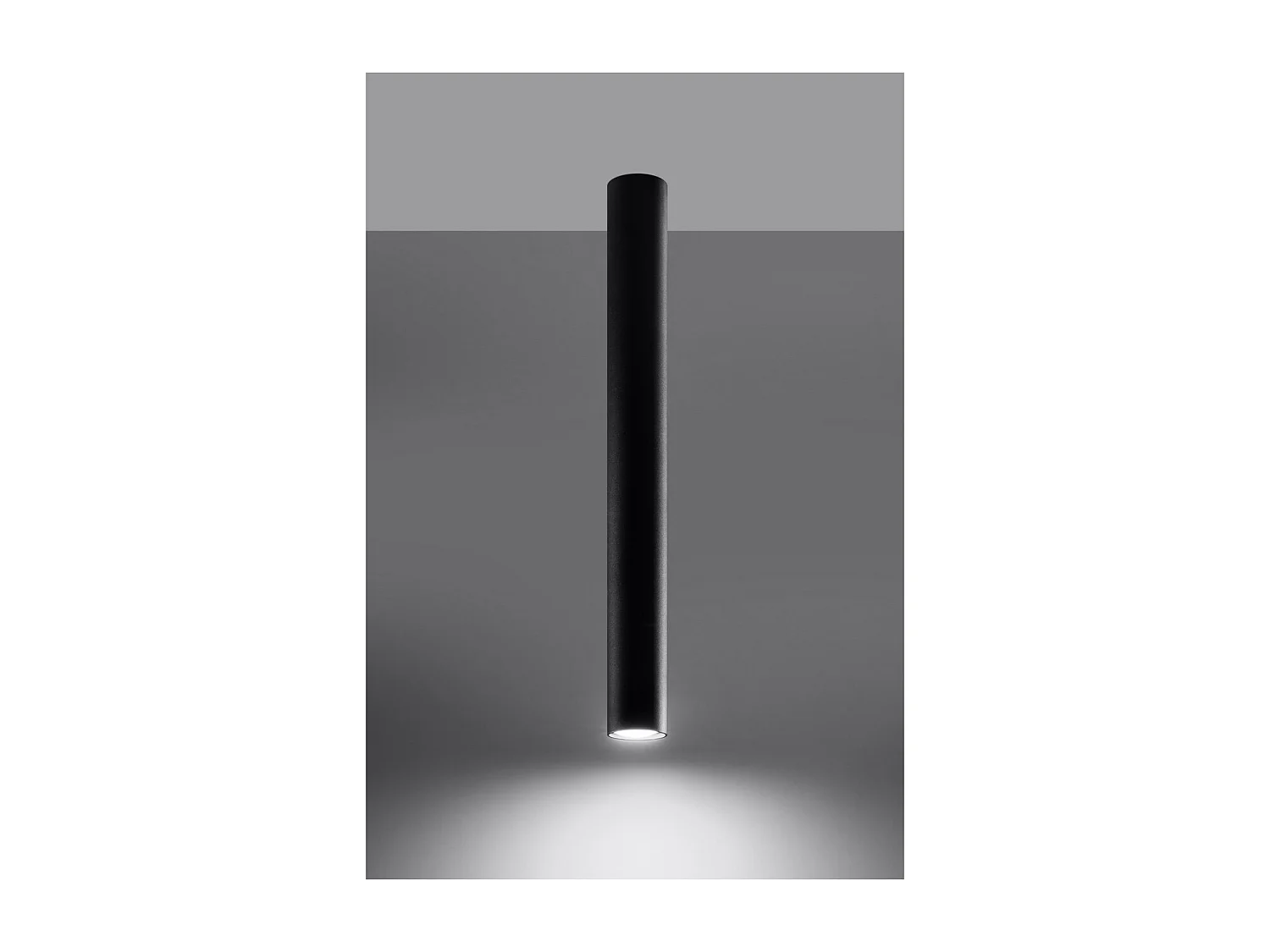 Plafondlampen Lagos Modern Van  - 1 Lichtbronnen - L.6 X H.60 Cm - Zwart