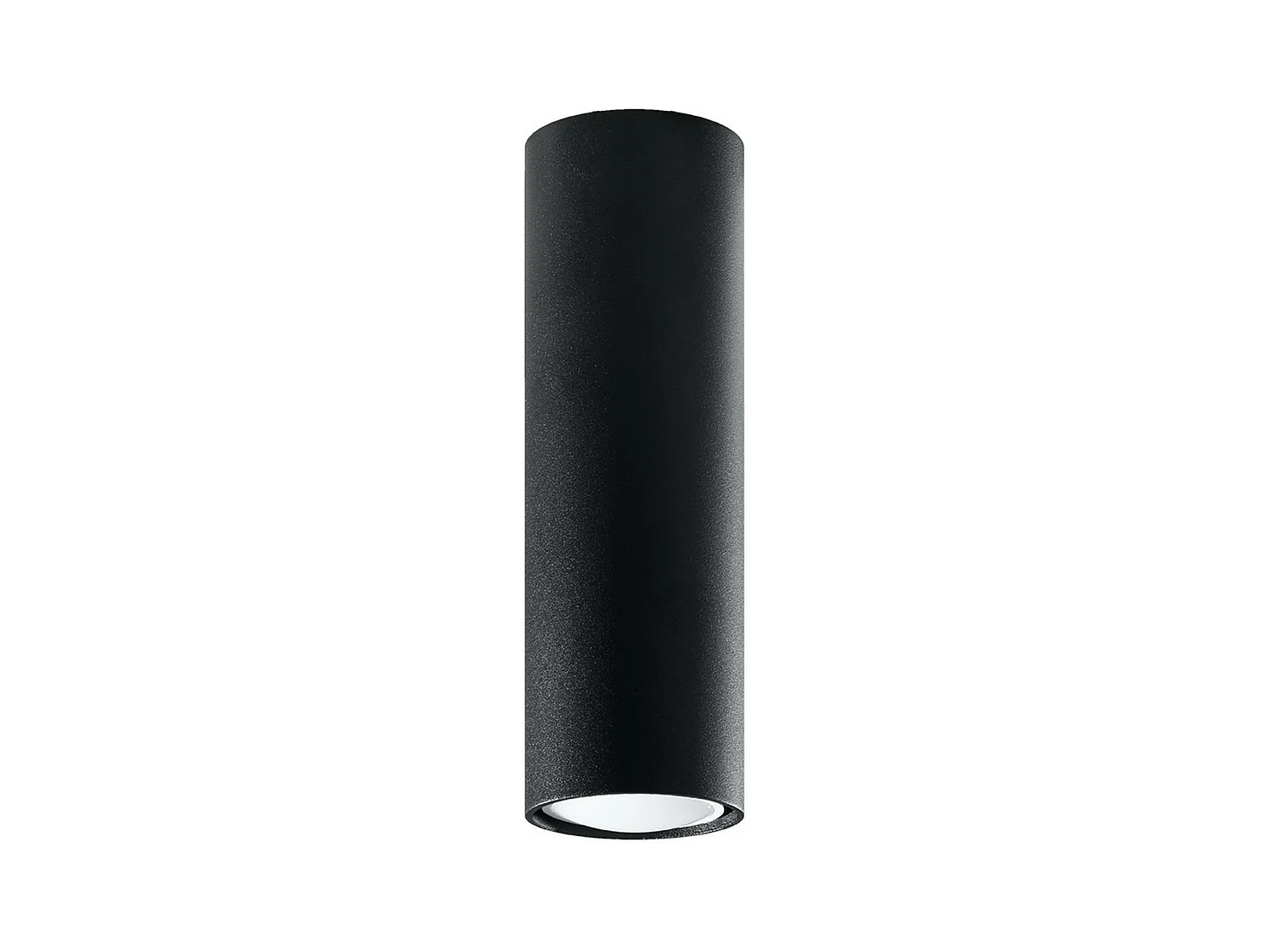 Plafondlampen Lagos Modern Van  - 1 Lichtbronnen - L.6 X H.20 Cm - Zwart