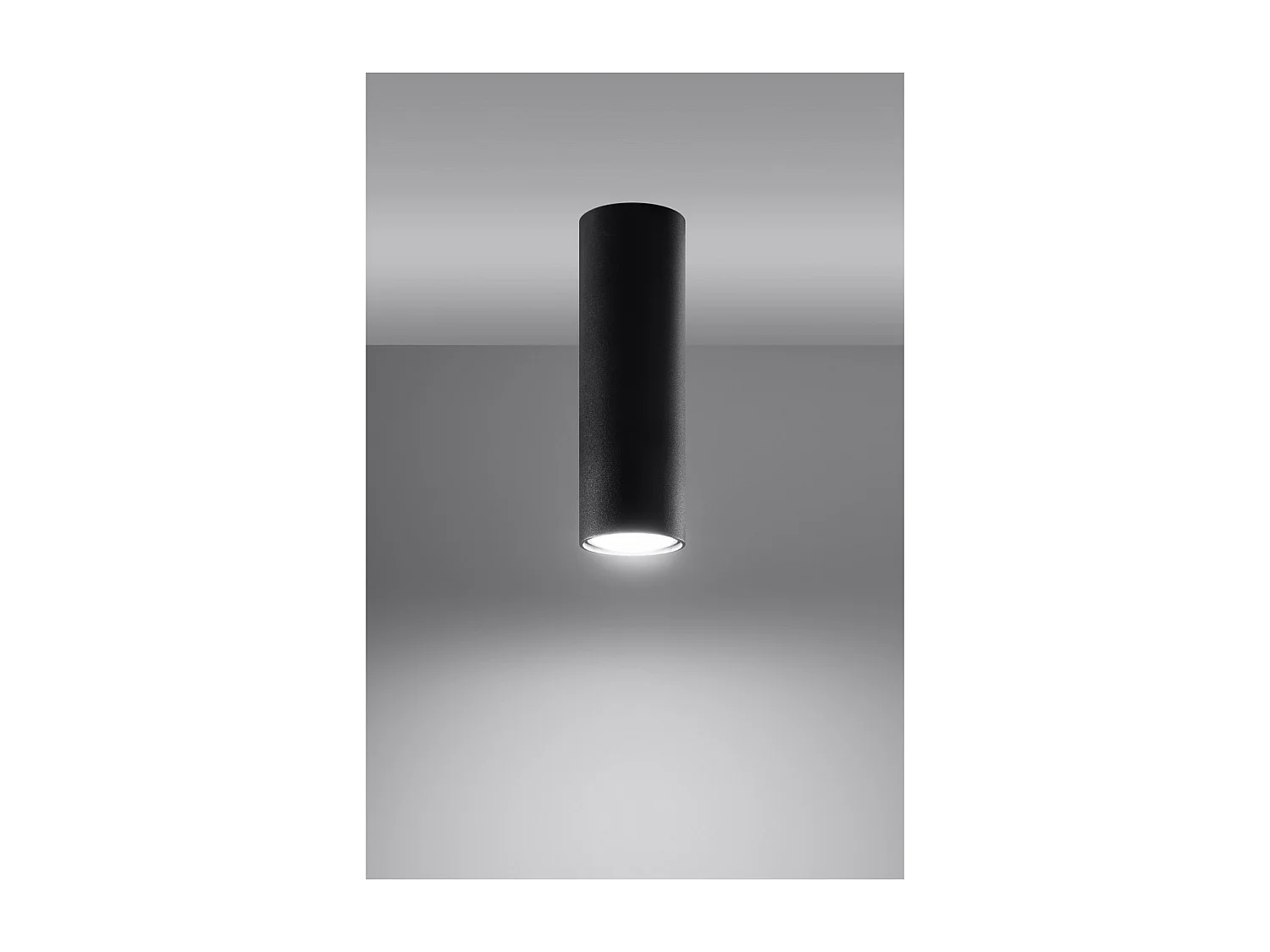 Sollux Lighting Lagos Downlight monté en surface, noir, 20 cm