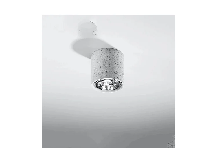 Plafondlampen Cullo Industrieel Van  - 1 Lichtbronnen - L.14 X H.14 Cm - Grijs