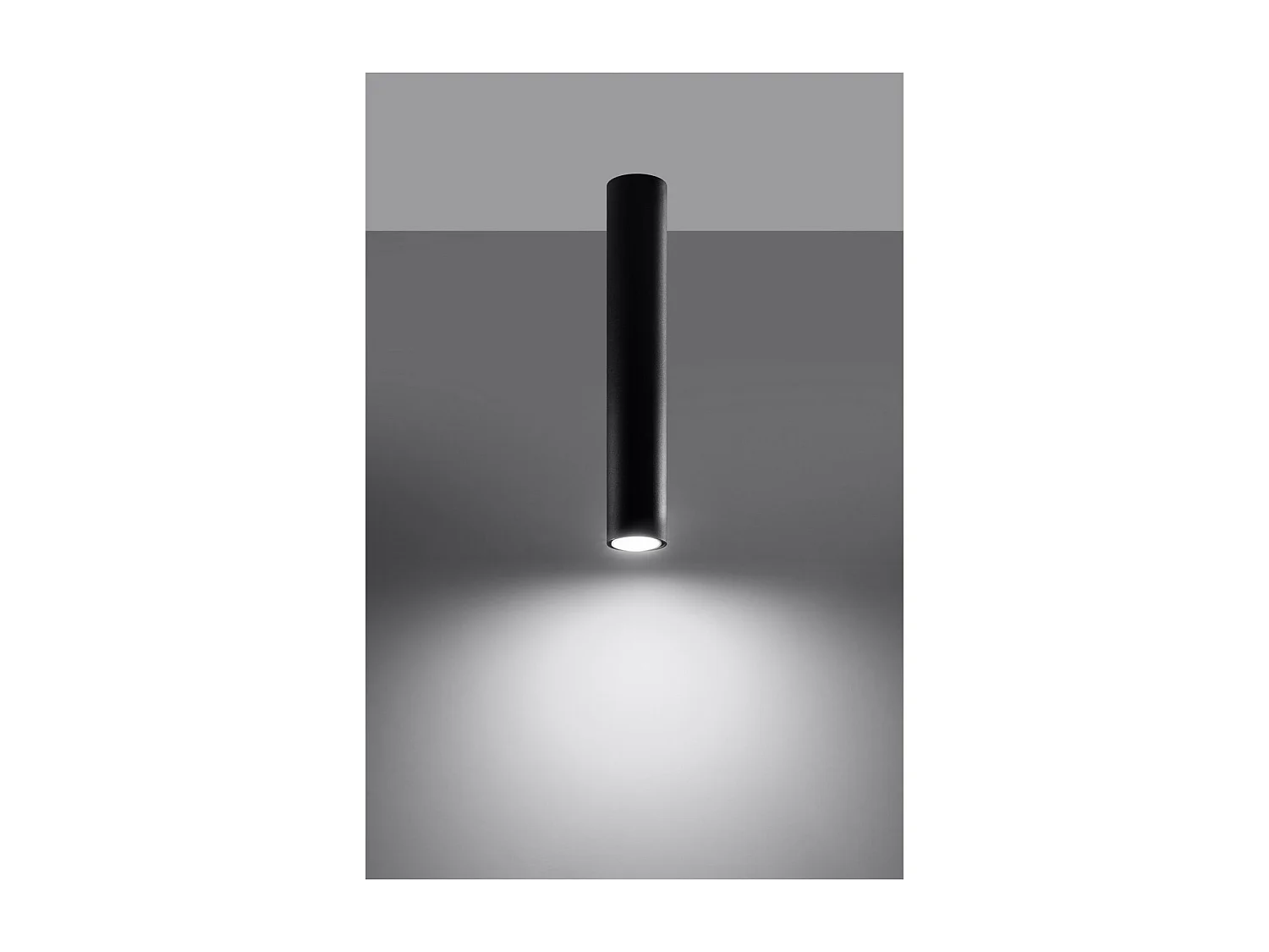 Sollux lichting Lagos Aufbau-Abwärtsstrahler, schwarz, 40 cm