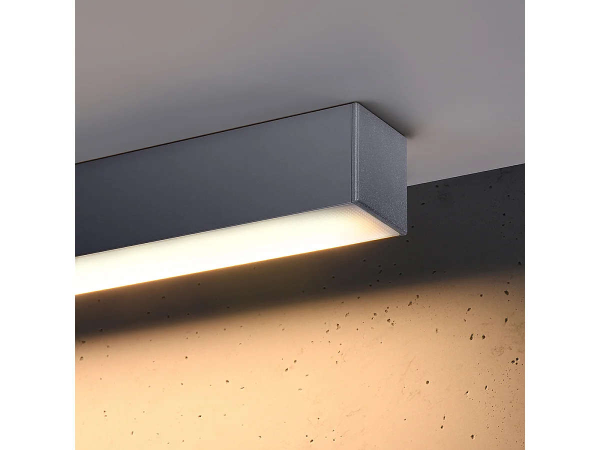 Sollux PINNE Appliques Encastrées LED Intégrées Gris 115cm 3000K