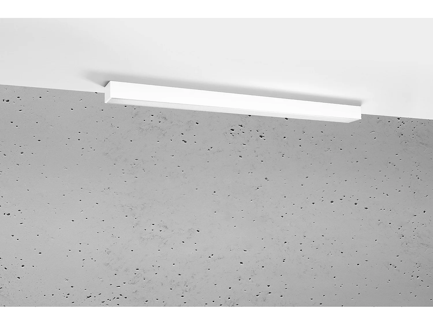 Luminárias De Teto Pinne Minimalista, Alumínio - 1 Lichtbronnen - L.90 X H.6 Cm - Branco