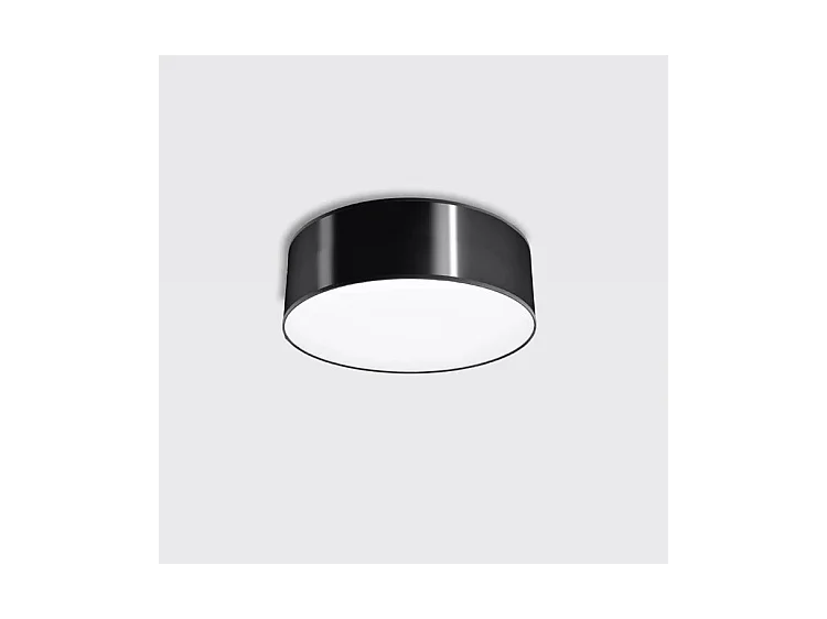 Sollux ARENA Plafonnier Cylindrique Noir 25cm E27