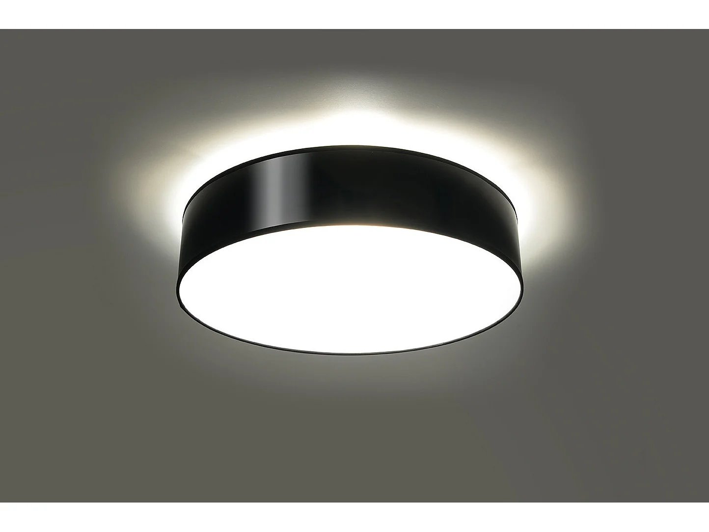 Incasso cilindrico nero 25cm E27 Plafón cilíndrico Negro 25cm E27