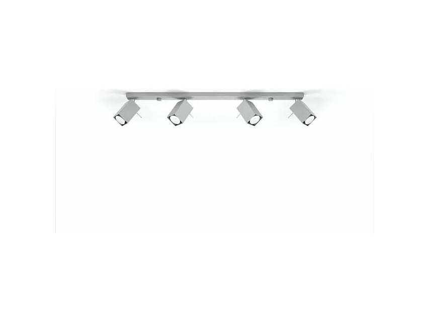 Plafondlampen Merida Modern Van  - 4 Lichtbronnen - L.80 X H.16 Cm - Grijs