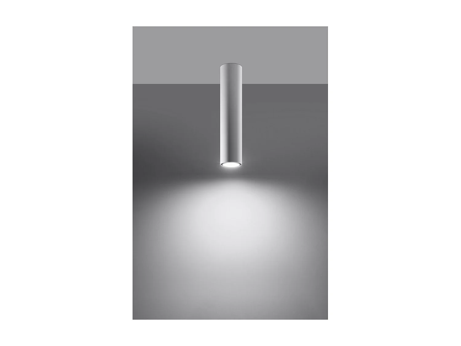 Sollux lichting Lagos Anbau-Abwärtsstrahler, weiß, 40 cm