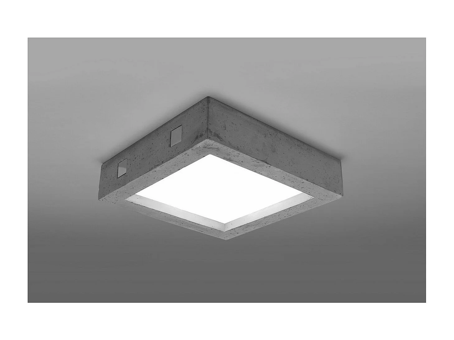 Sollux Lighting Riza Plafonnier encastré gris béton, 33 cm