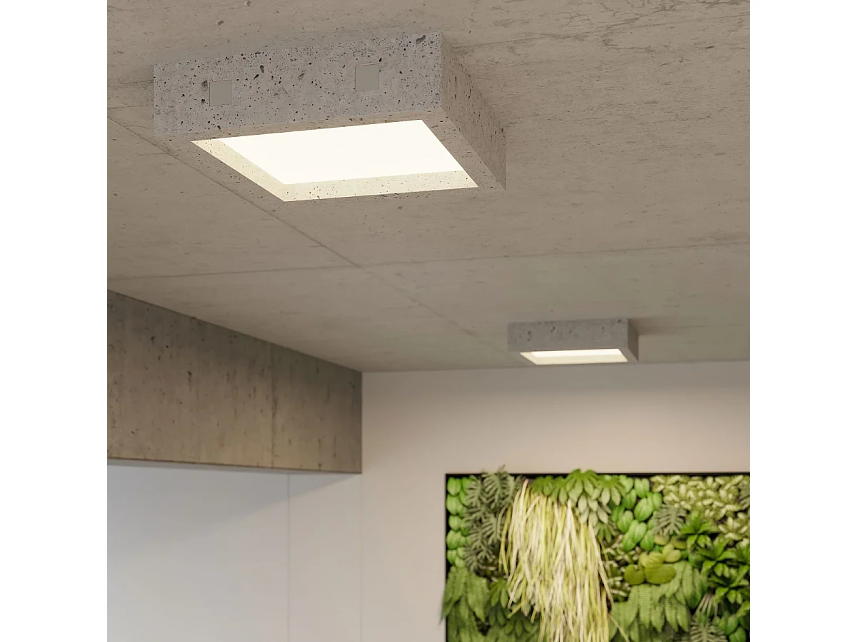 Sollux Lighting Riza Plafoniera a filo grigio cemento, 33 cm