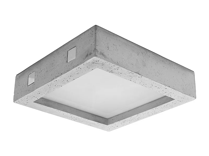 Sollux Lighting Riza Plafonnier encastré gris béton, 33 cm