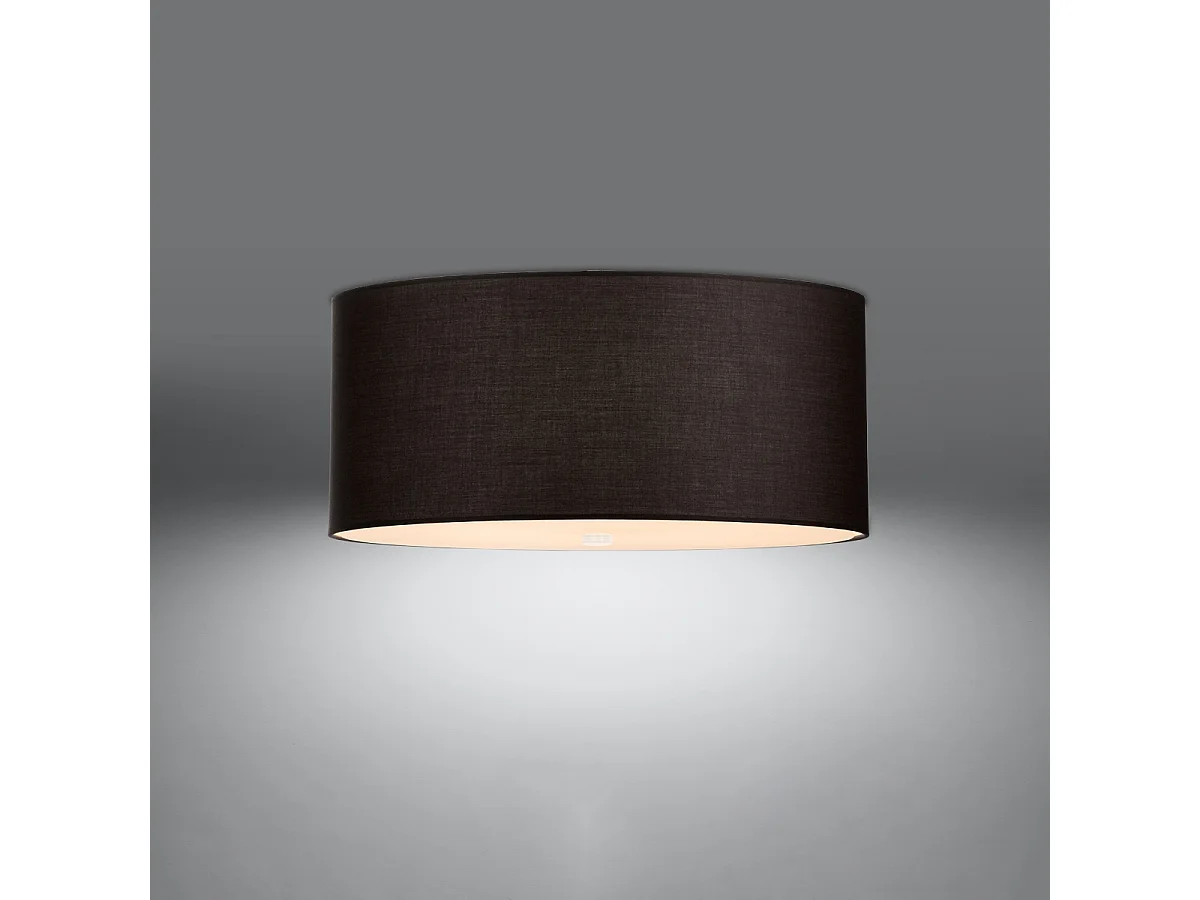 Sollux OTTO Plafonnier Cylindrique Noir 70cm E27