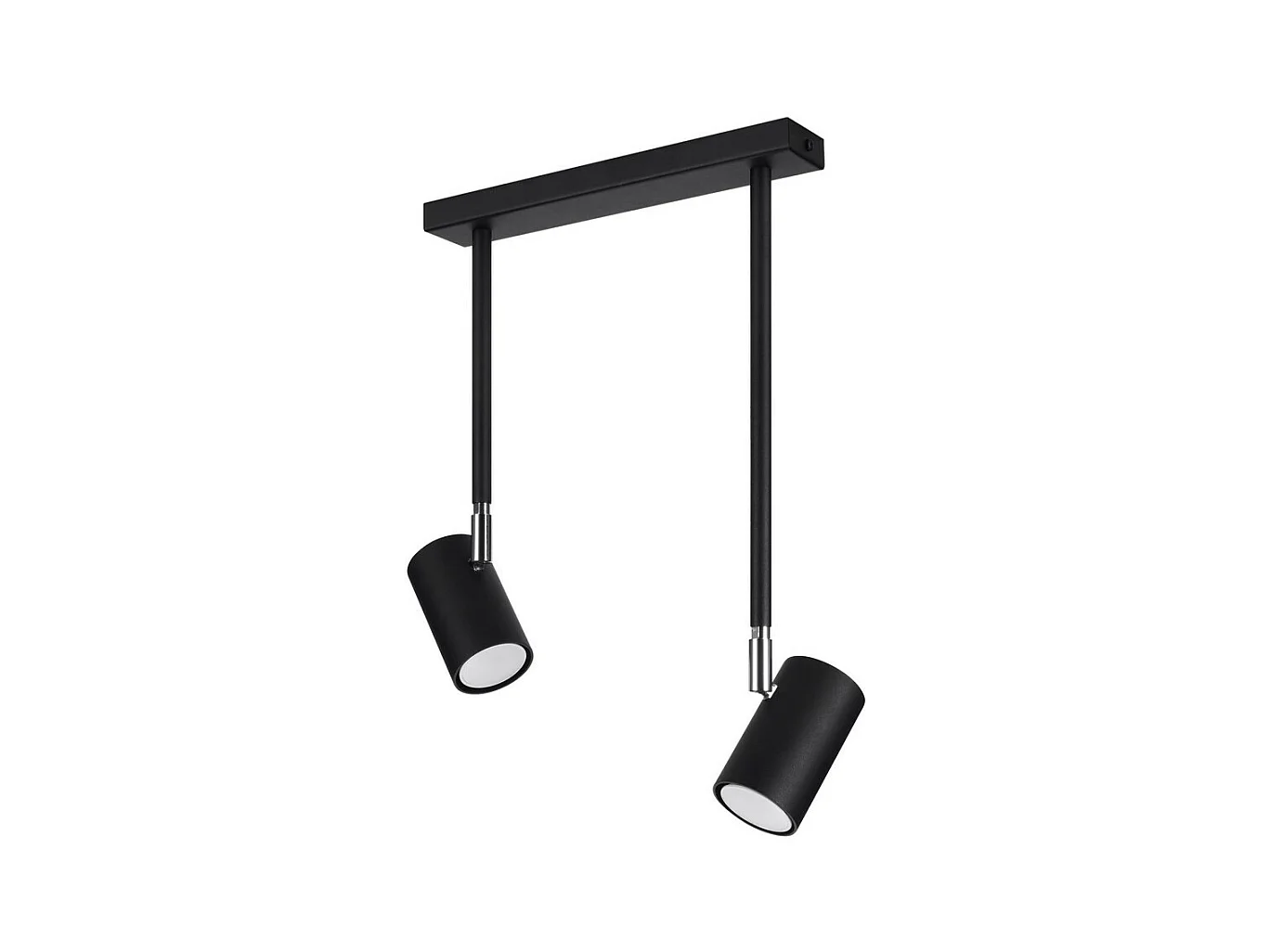 Sollux Lighting Norano Spot de plafond Twin, noir, 2x GU10