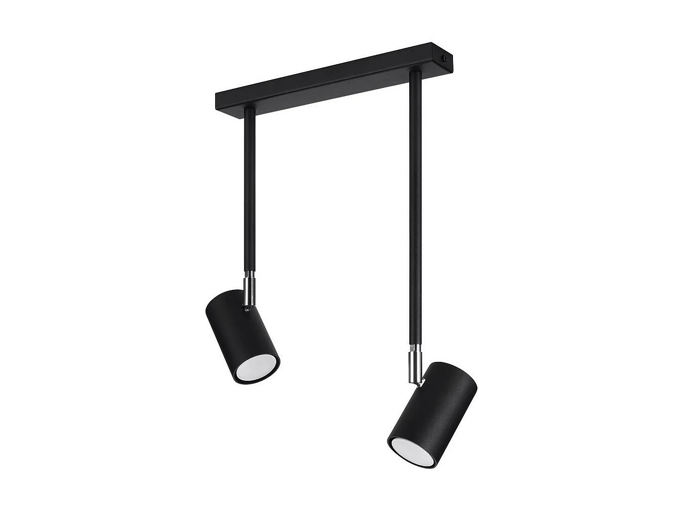 Sollux Lighting Norano Faretto doppio da soffitto, nero, 2x GU10