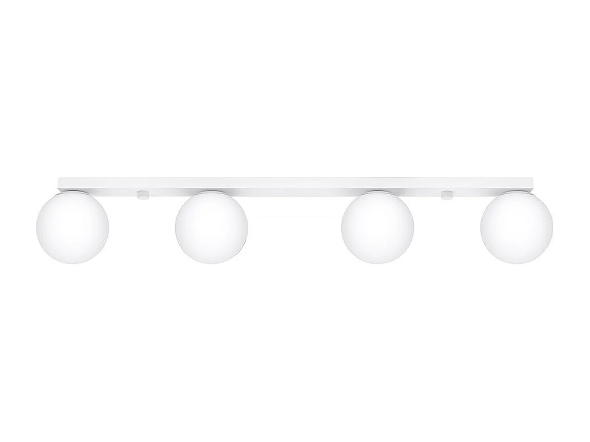 Plafondlampen Yoli Modern Van  - 4 Lichtbronnen - L.88 X H.14,5 Cm - Wit